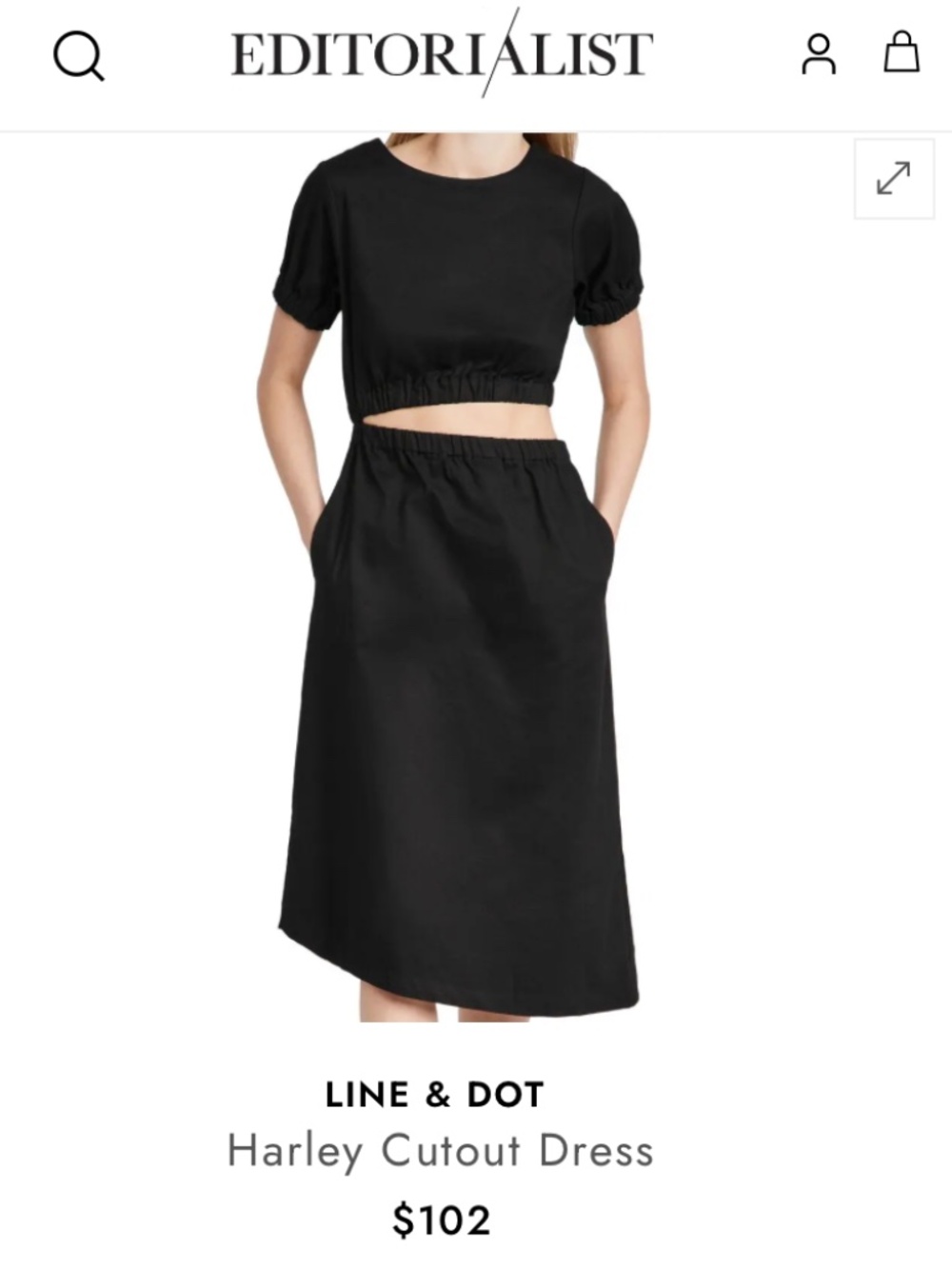 Line & Dot Haeley Cutout Dress SzS